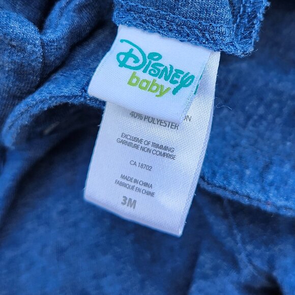 DISNEY BABY Mickey Mouse Embroidered Baby Overalls Size 3 Months CUTE - Picture 6 of 7